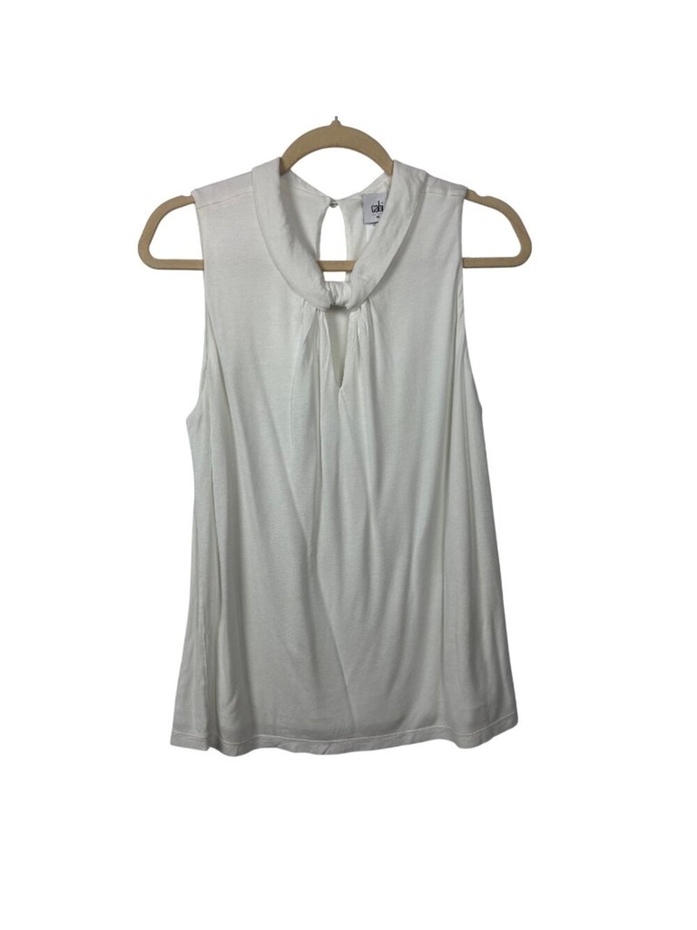 ✨3/$30 Cabi Womens M Sleeveless Collared White Top Blouse